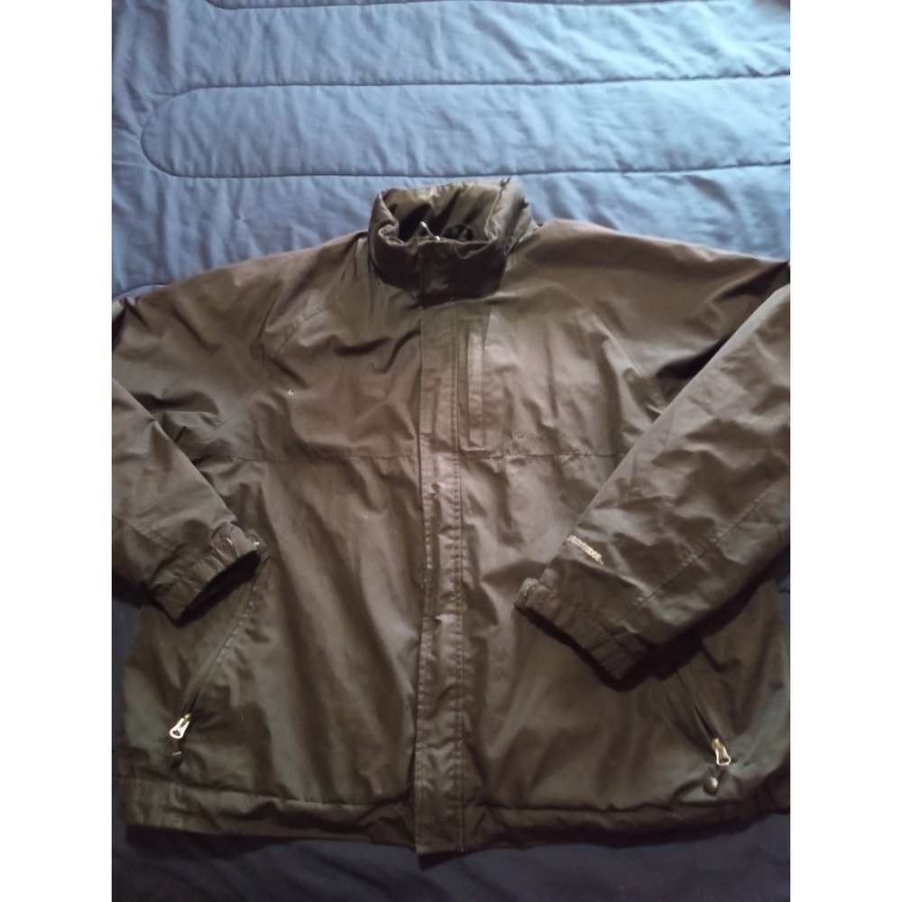 Eddie Bauer Mens Medium Black WeatherEdge Hooded Jacket w/‎ Nylon Lining